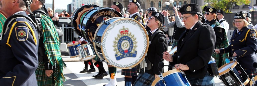 drummer marches in parade