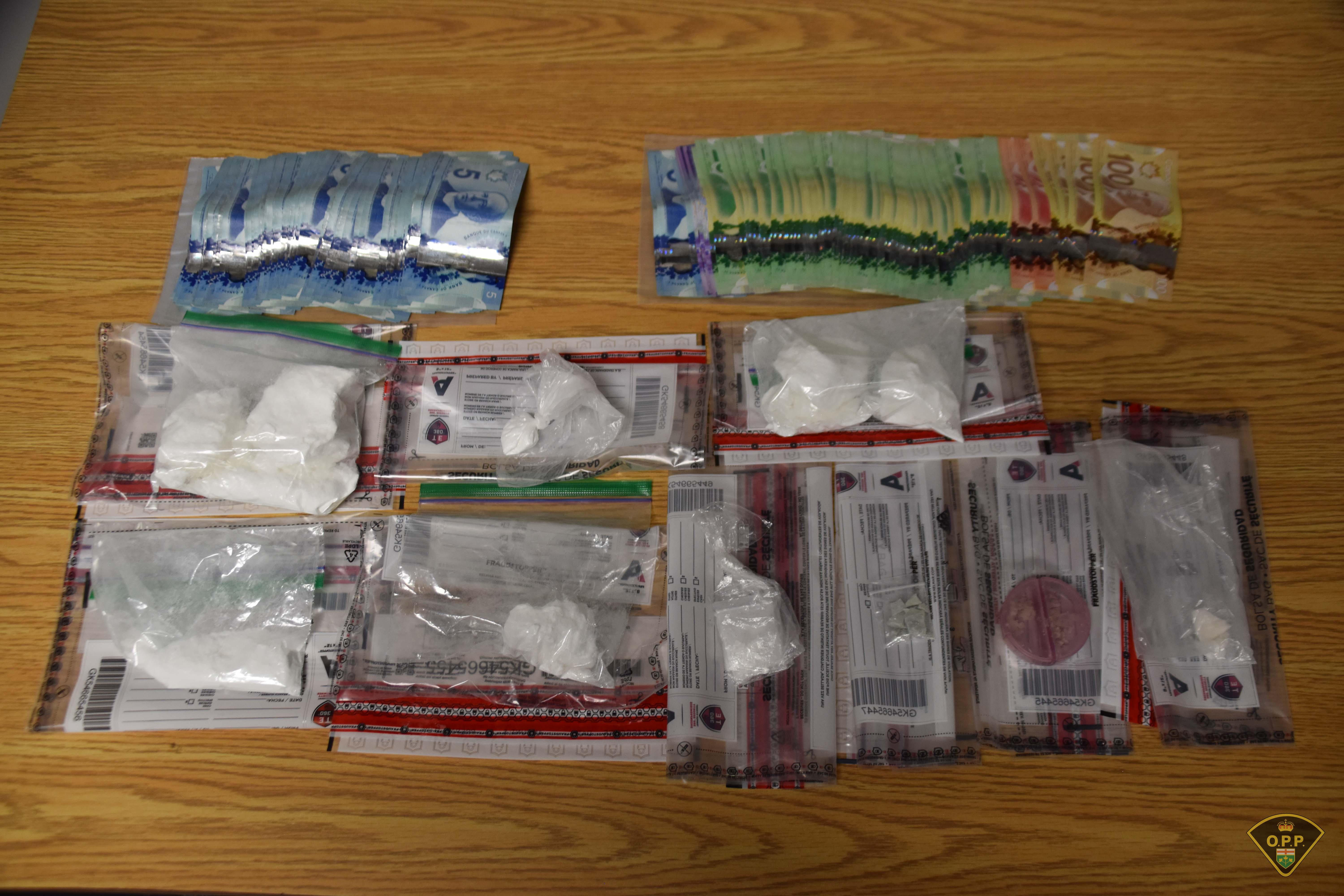 drugs and cash seized 