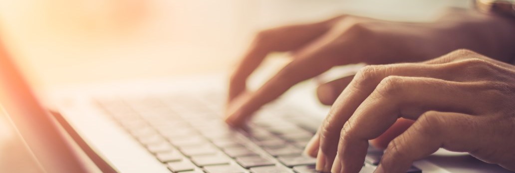 hands typing